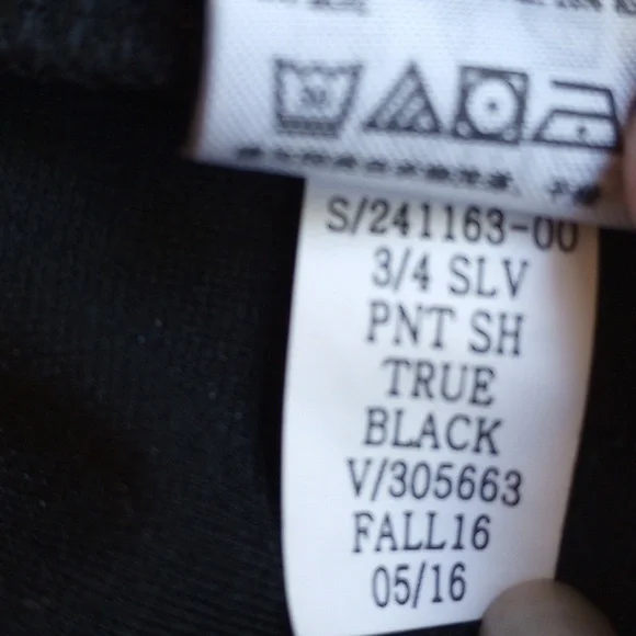 Gap 3/4 Sleeve Ponte Sheath Boatneck Curved Shirttail Hem Dress S Black - Picture 7 of 10